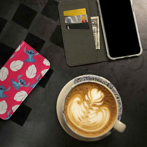 Disney Lilo and Stitch Character Pattern iPhone 15 Pro Folio Case